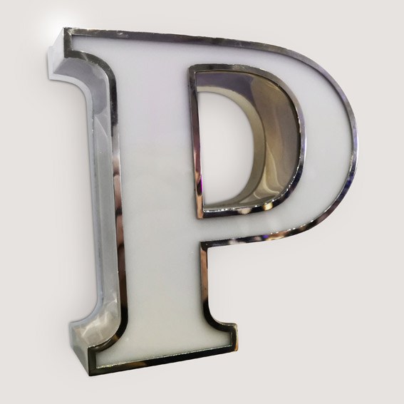 Picture of Channel Letters  Stainless steel side with front and back light  ZH0113BY