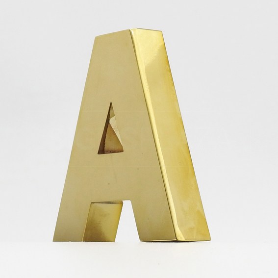 Picture of Channel Letters Shiny gold blind letter 2009B