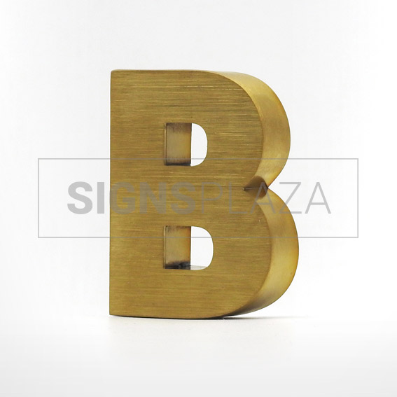 Picture of Channel Letters Satin gold blind letter 2010B