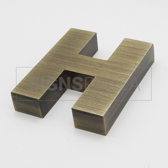 Picture of Channel Letters Aged gold blind letter 2008B