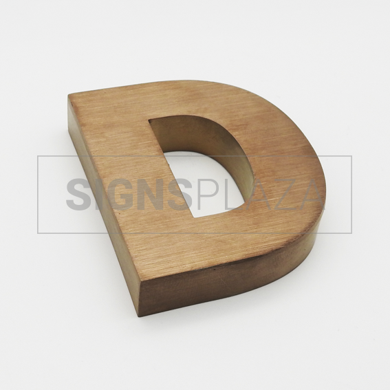 Picture of Channel Letters Satin copper blind letter 2006B
