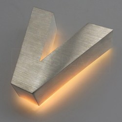 Mostrar detalles de Letras Corpóreas Acero inoxidable con luz retroiluminada B0018B-2 Imagen de Letras Corpóreas Acero inoxidable con luz retroiluminada B0018B-2