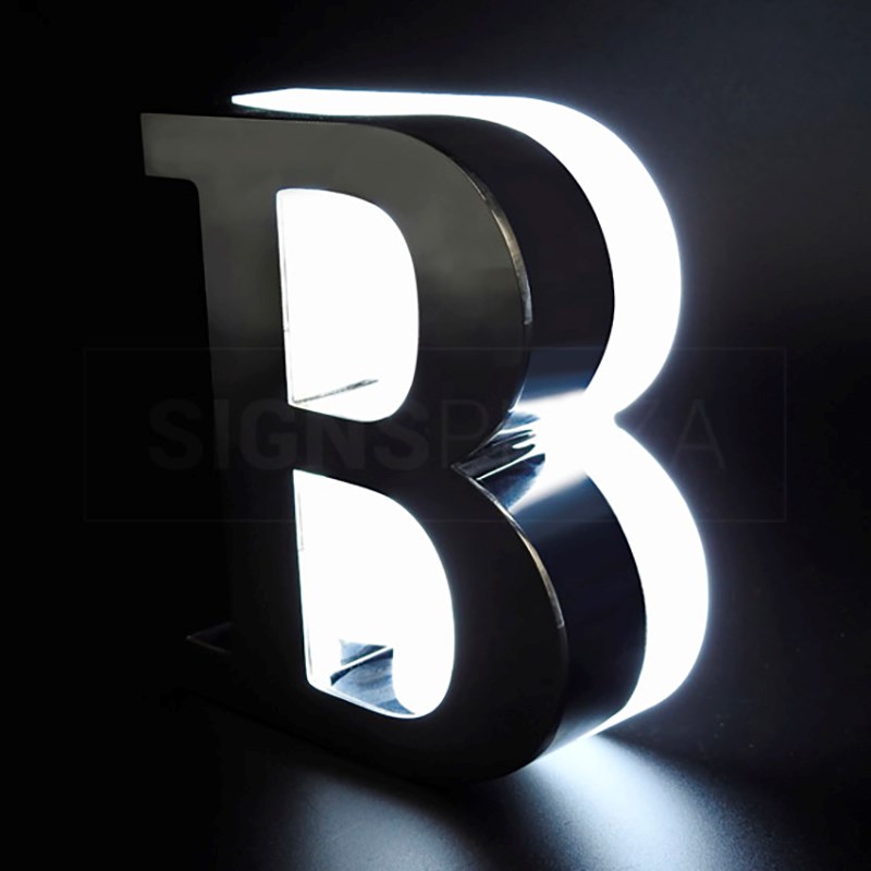 Picture of Channel Letters Stainless steel with methacrylate base 0022